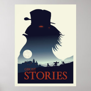 Ghost Stories Board Game Minimalist Travel Style Poster