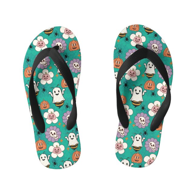 Ghost Swarm Kid's Flip Flops (Footbed)