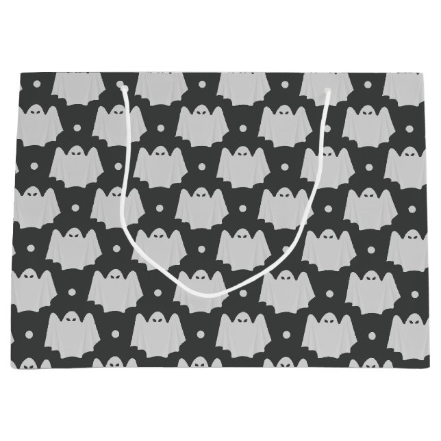 Ghost-Themed Halloween Large Gift Bag (Front)