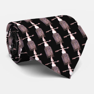 Ghost Tombstone Halloween Funny Neck Tie