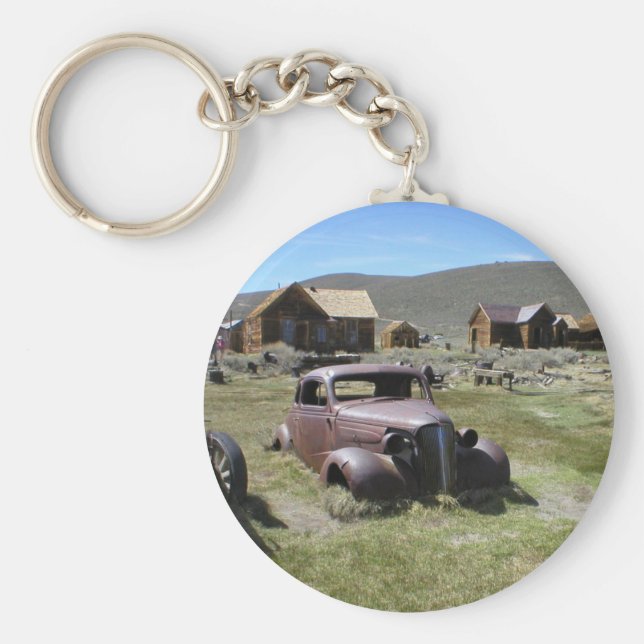 Ghost Town Classic Car Bodie California  Keychain (Front)