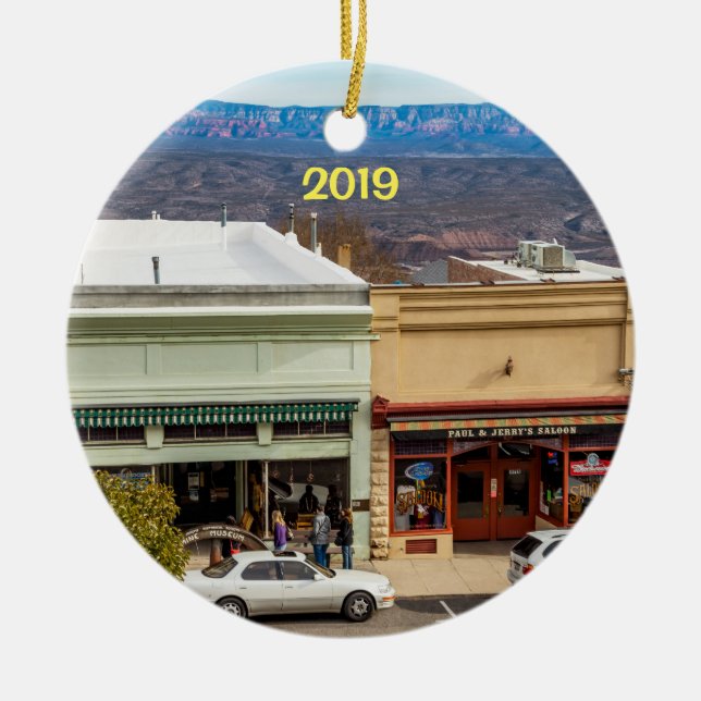 Ghost Town, Jerome, Arizona Ceramic Ornament (Front)