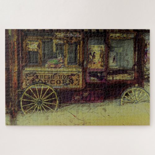 Ghost Town Popcorn Wagon Jigsaw Puzzle