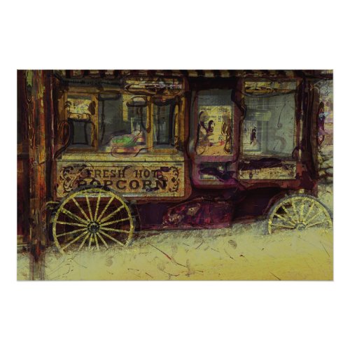 Ghost Town Popcorn Wagon Photo Print