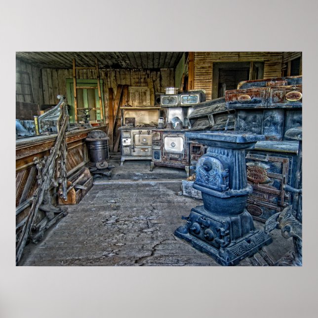 GHOST TOWN STOVE STORAGE POSTER (Front)
