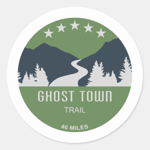 Ghost Town Trail Pennsylvania Classic Round Sticker