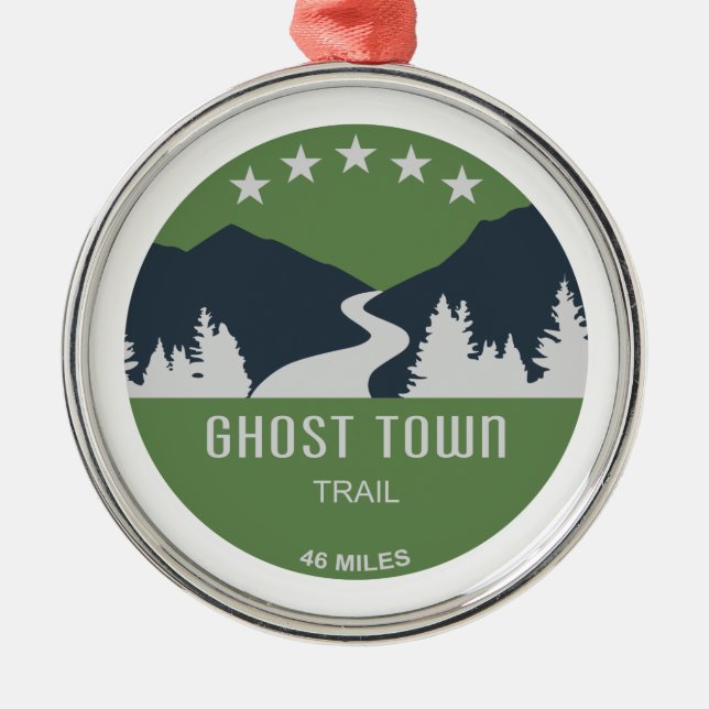 Ghost Town Trail Pennsylvania Metal Ornament (Front)
