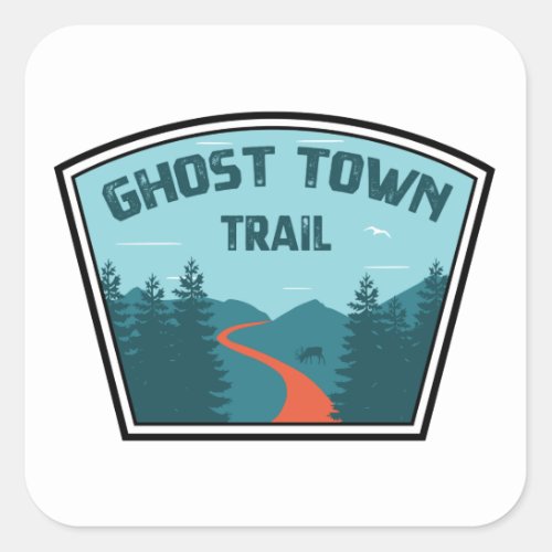 Ghost Town Trail Pennsylvania Square Sticker