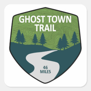 Ghost Town Trail Pennsylvania Square Sticker