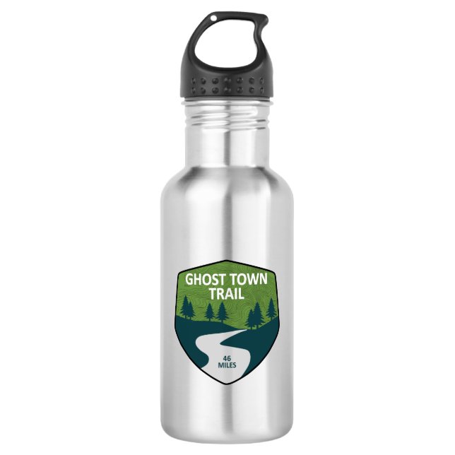 Ghost Town Trail Pennsylvania Stainless Steel Water Bottle (Front)