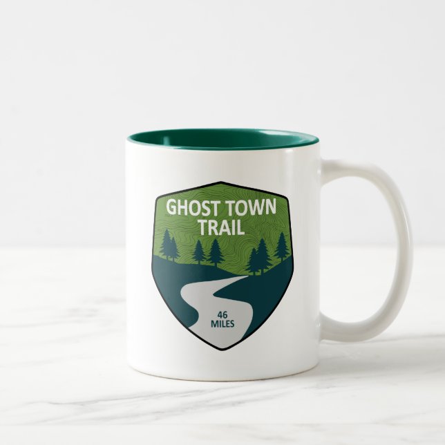 Ghost Town Trail Pennsylvania Two-Tone Coffee Mug (Right)