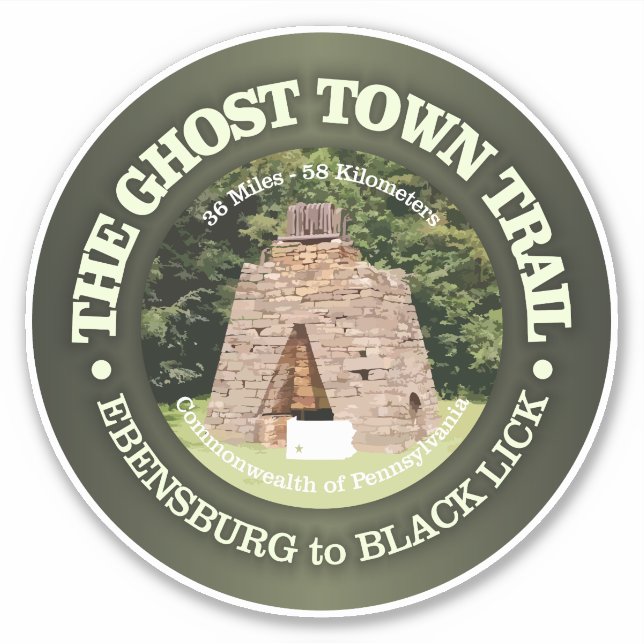 Ghost Town Trail Sticker (Front)