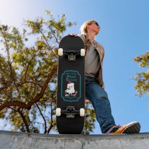 GHOST TREATS MADE LOCALLY funny halloween Skateboard