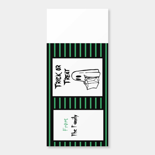 Ghost Trick or Treat Custom Message Halloween Hershey's Miniatures (Sticker)