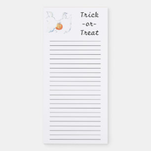 Ghost Trick or Treat Magnetic Notepad