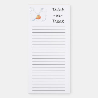 Ghost Trick or Treat Magnetic Notepad
