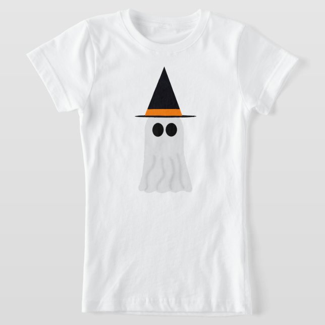 Ghost Trick or Treating Girls T-Shirt (Laydown)