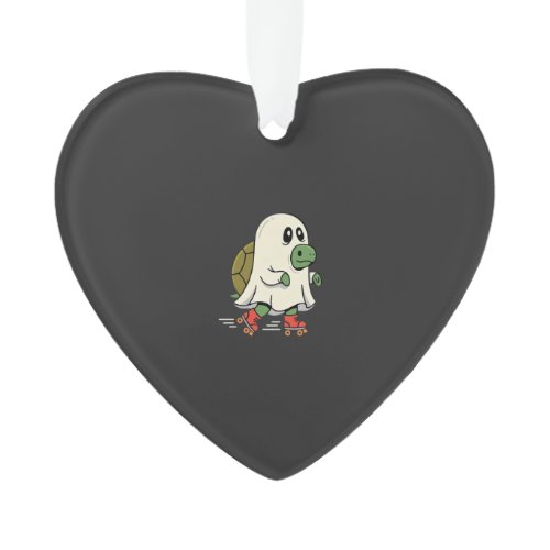Ghost Turtle Roller Skates Halloween Design_1 Ornament