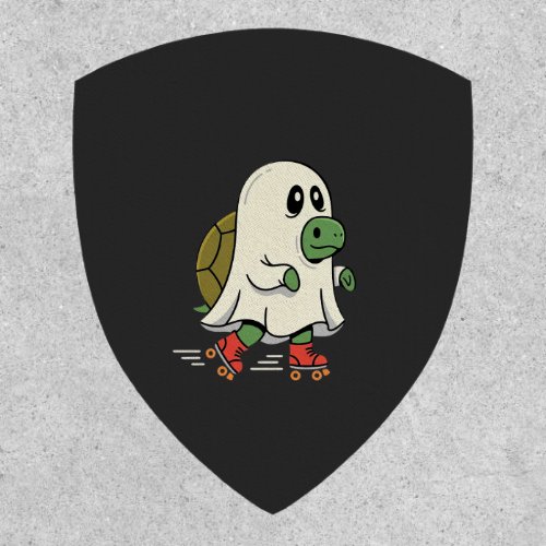 Ghost Turtle Roller Skates Halloween Design_1 Patch