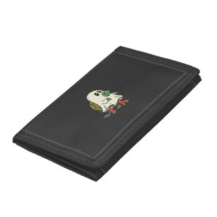 Ghost Turtle Roller Skates Halloween Design_1 Tri-fold Wallet