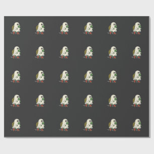 Ghost Turtle Roller Skates Halloween Design_1 Wrapping Paper