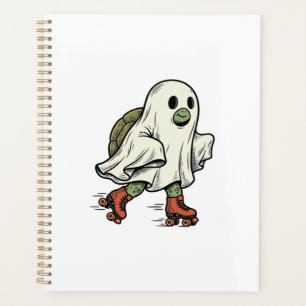 Ghost Turtle Roller Skating Vintage Halloween Desi Planner