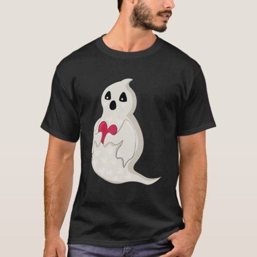 Ghost Valentines Day Cute Funny Ghost Valentines D T_Shirt