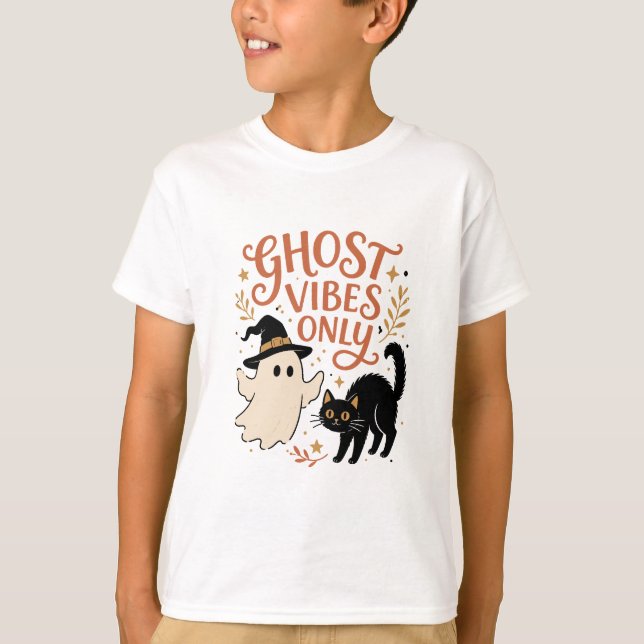 Ghost Vibes Only Design T-Shirt (Front)