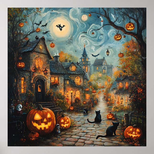 Ghost Village Art Poster (Front)