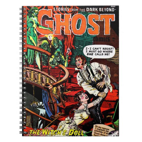 Ghost Vintage Horror Comics Witchs Call Notebook