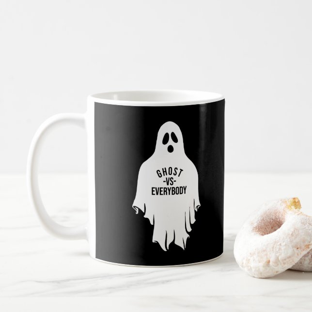 Ghost vs Everybody Coffee Mug (With Donut)