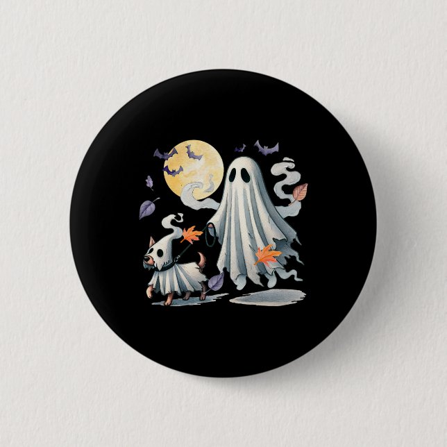 Ghost Walking Dog  Button (Front)