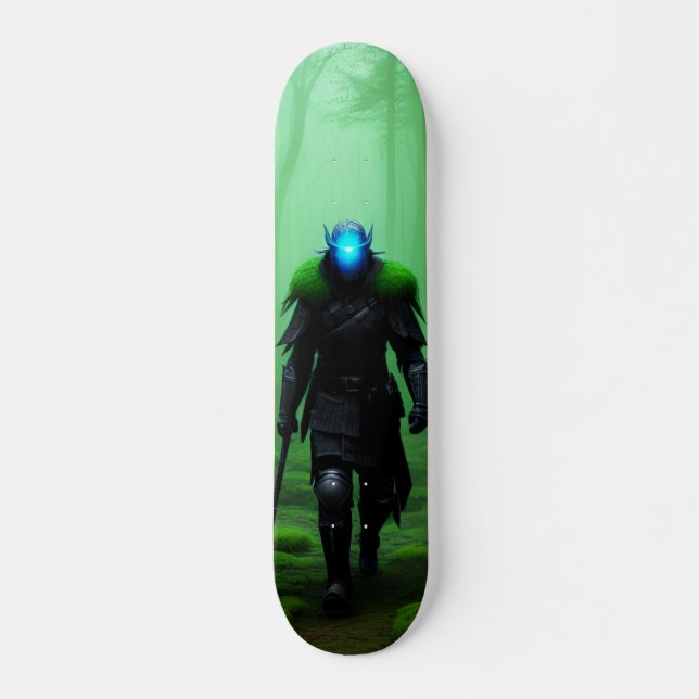 Ghost Warrior Skateboard in Dark Forest (Front)