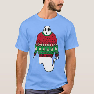 Ghost wearing Christmas sweater
