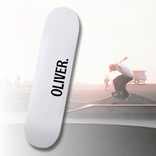 Ghost White Modern Name   Classic Trendy  Skateboard