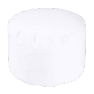 Ghost White Round Pouf