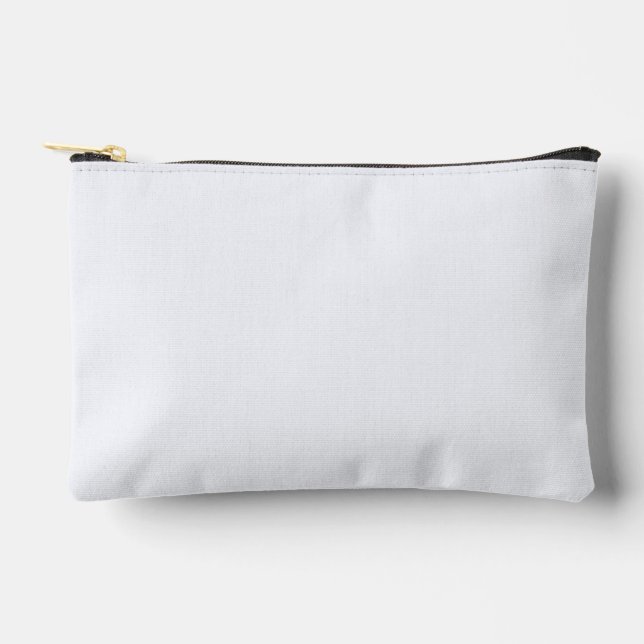 Ghost White Solid Color Accessory Pouch (Front)