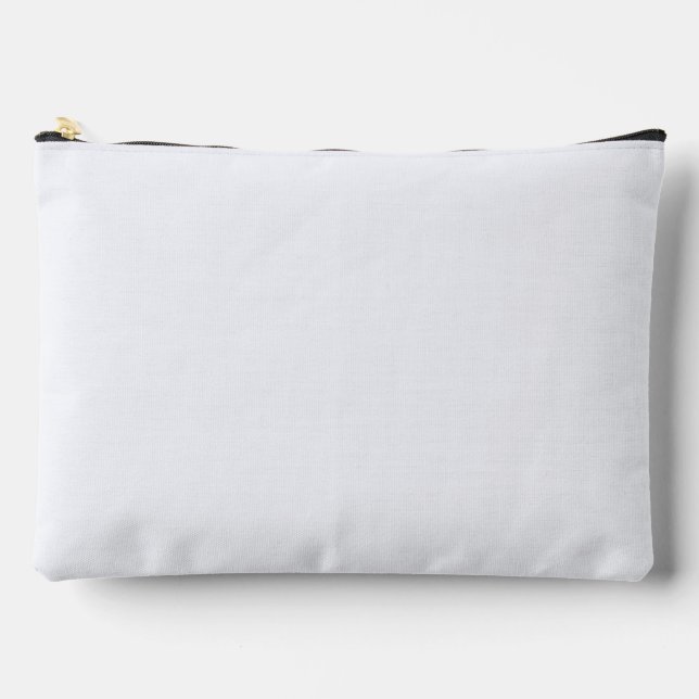 Ghost White Solid Color Accessory Pouch (Front)