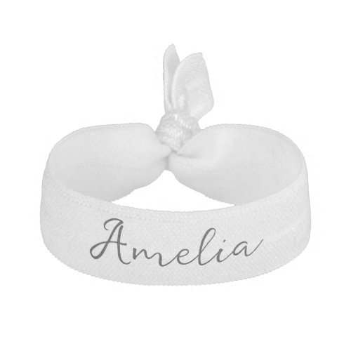 Ghost White Solid Color Elastic Hair Tie