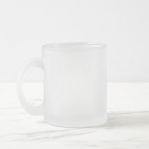 Ghost White Solid Color Frosted Glass Coffee Mug