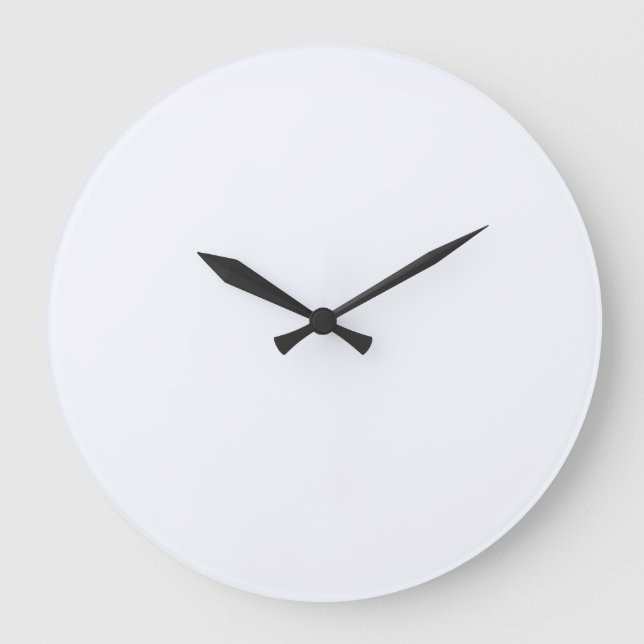 Ghost White Solid Color Large Clock (Front)