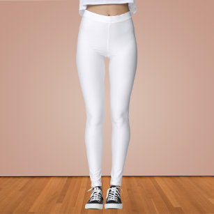 Ghost White Solid Color  Leggings