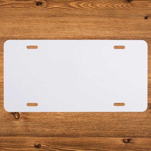 Ghost White Solid Color License Plate