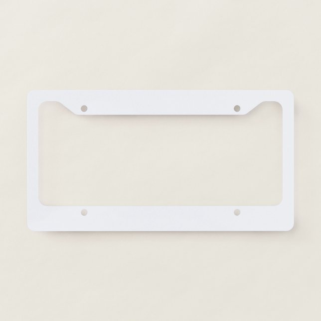 Ghost White Solid Color License Plate Frame (Front)