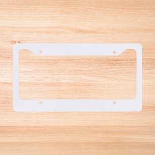 Ghost White Solid Color License Plate Frame