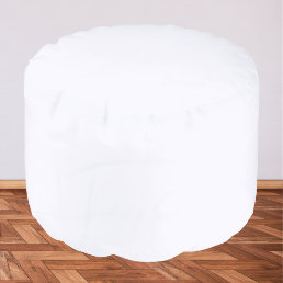 Ghost White Solid Color Pouf