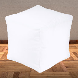 Ghost White Solid Color Pouf