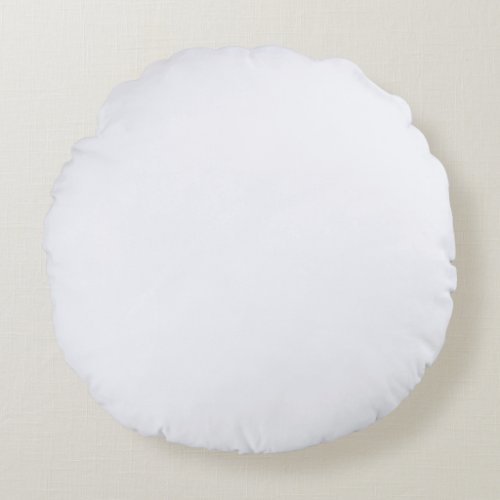 Ghost White Solid Color Round Pillow