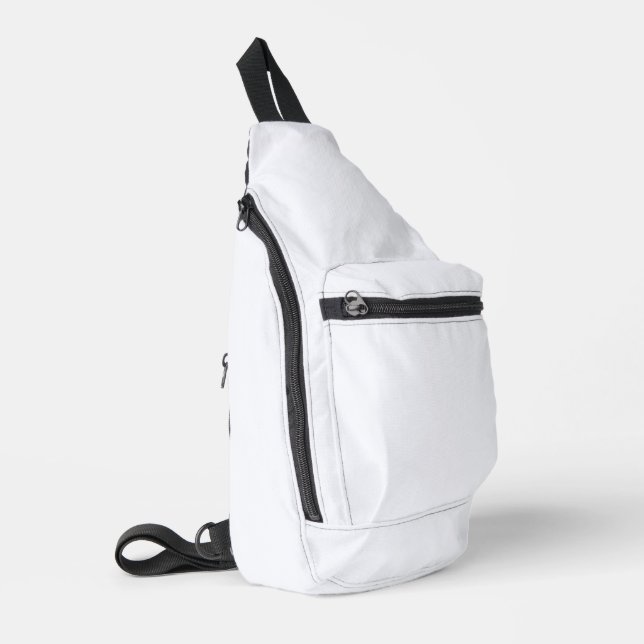 Ghost White Solid Color Sling Bag (Left Corner)
