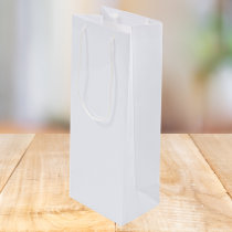 Ghost White Solid Color Wine Gift Bag